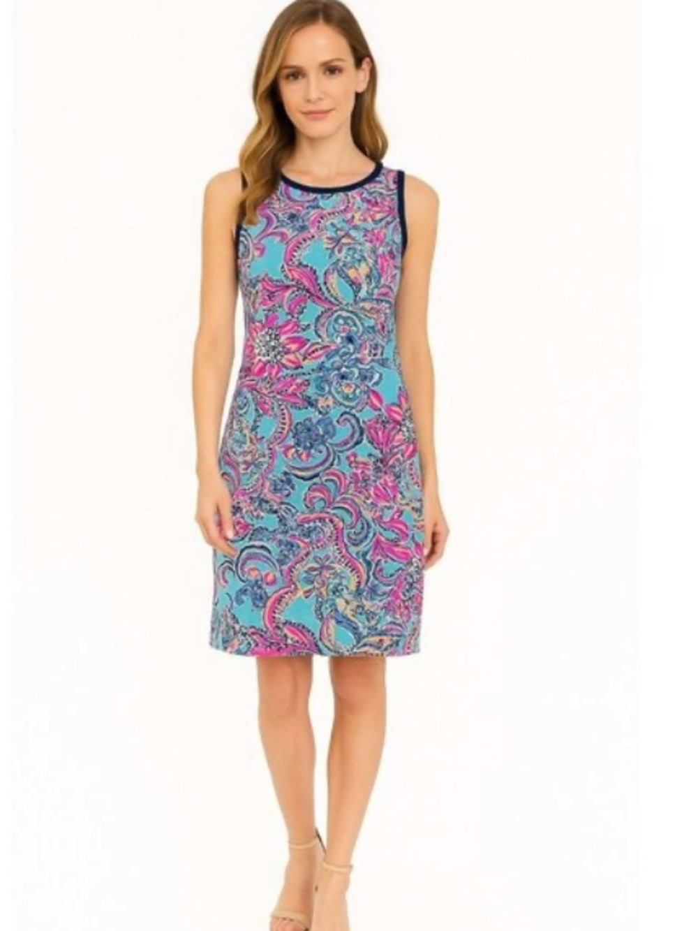 Lilly Pulitzer Francesca Bait and Switch Sleeveless Shift Dress Size S Preppy